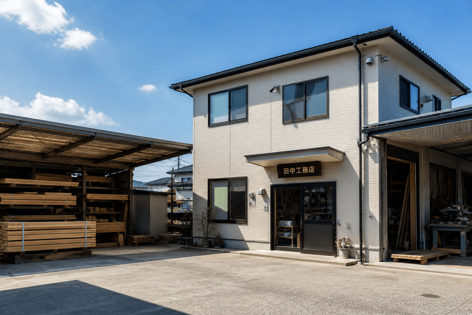 田中工務店 — 本社・ショールーム外観