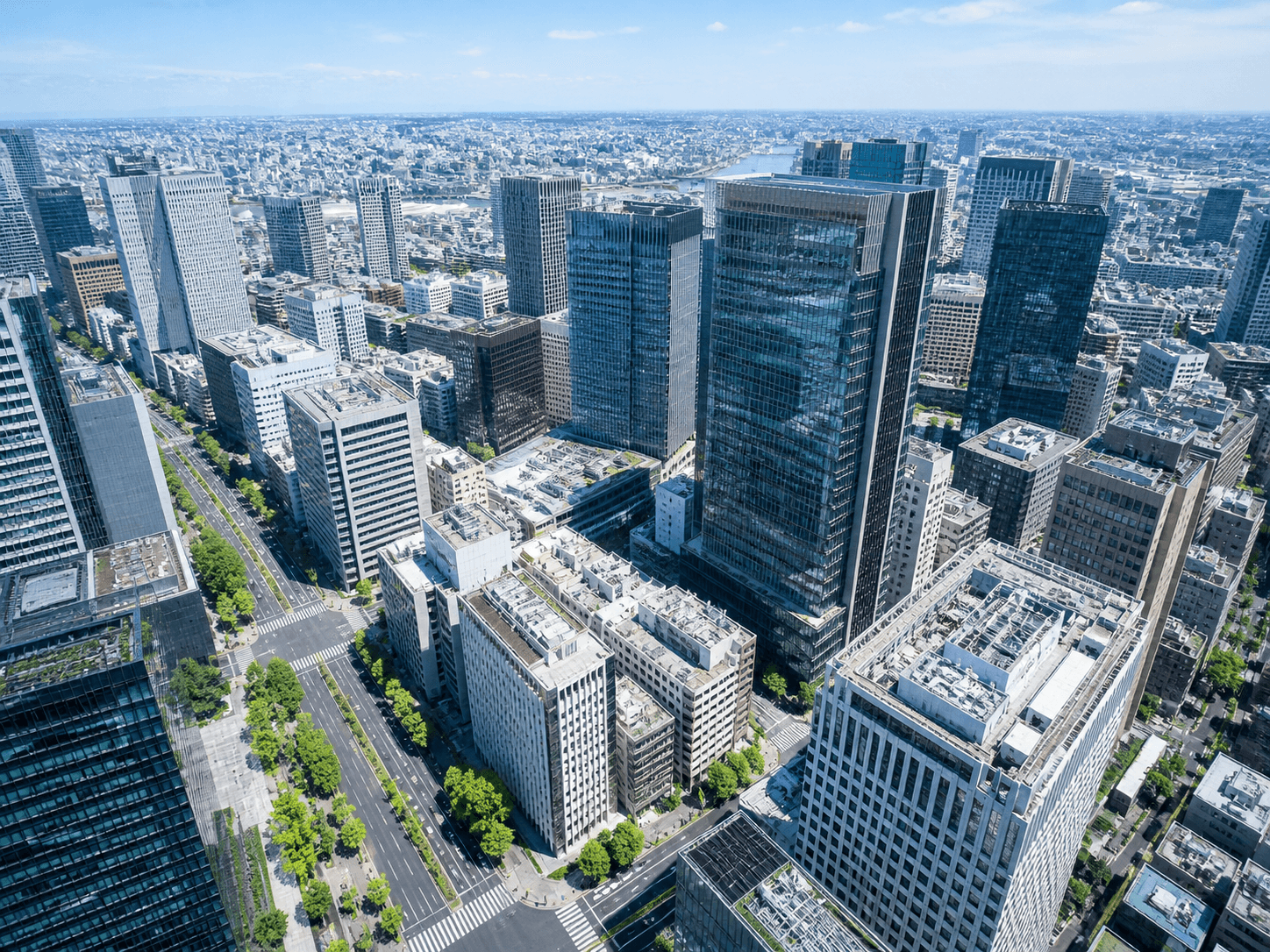 東京都心のオフィス街 — 鈴木税理士事務所が支える企業の風景